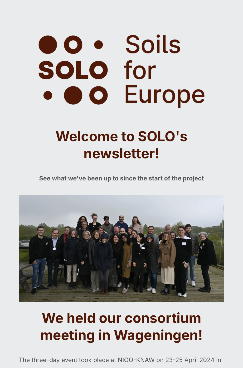 SOLO's Newsletter #2 cover