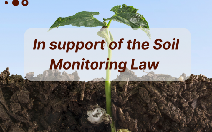 Statement in support of the Soil Monitoring Law