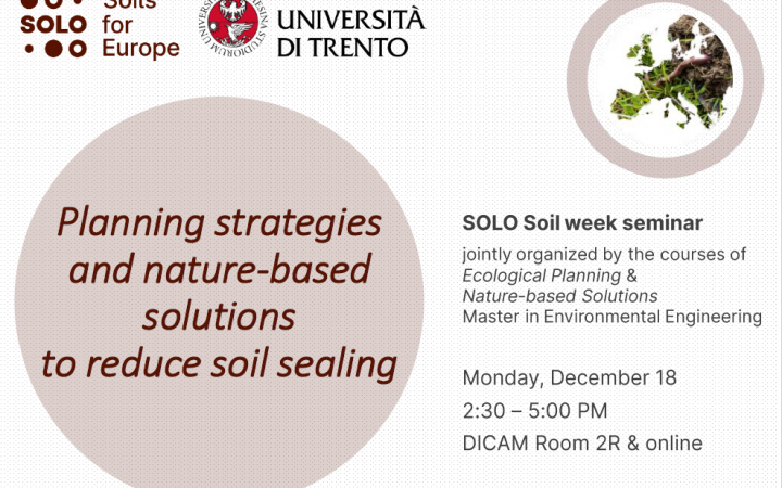 Soil Week 2024: University of Trento holds a seminar on soil sealing and reuse of urban soils