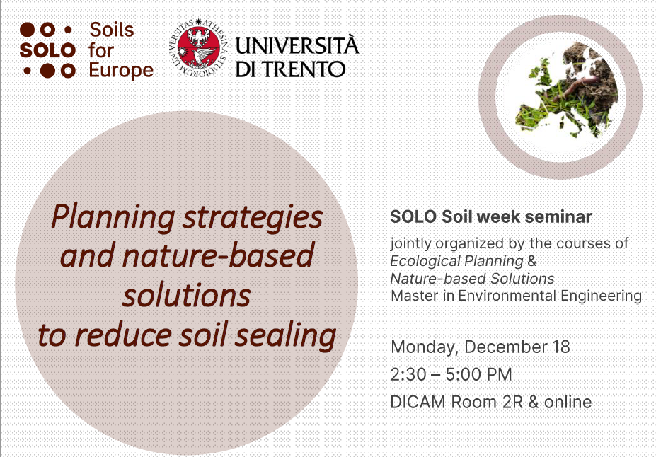 University of Trento organises Soil week seminar